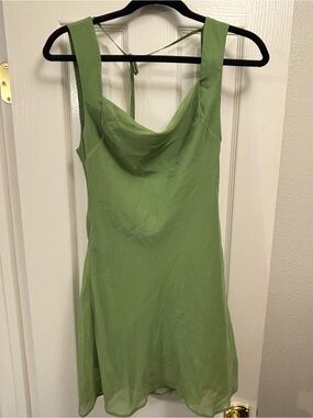 ASOS Light Green Cowl Neck Mini Dress